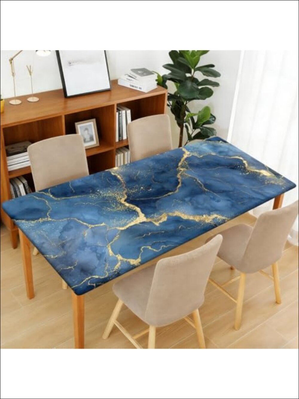 Waterproof Fitted Tablecloth for 6 Foot Rectangular Folding Table